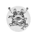 samurai frog tattoo design idea