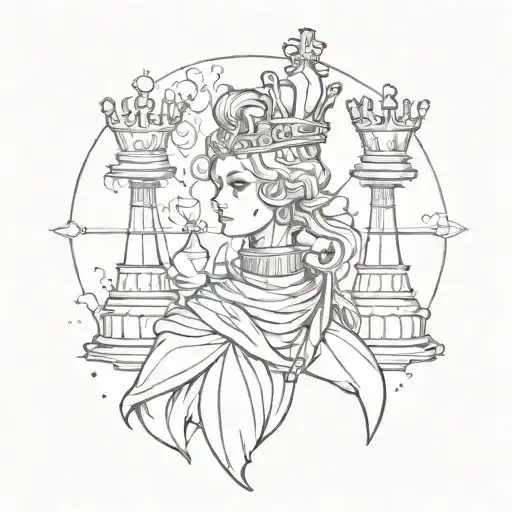 chess queen pawn possible design tattoo design idea