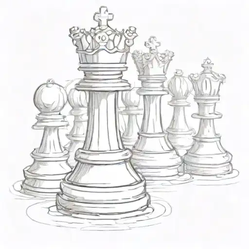 chess pawn turns to king tattoo design idea