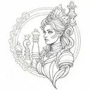 chess queen pawn possible design tattoo design idea