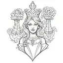 chess queen pawn possible design tattoo design idea