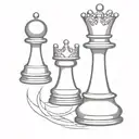 chess queen pawn possible design tattoo design idea