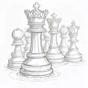 chess pawn turns to king tattoo design idea