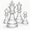 chess pawn turns to king tattoo design idea