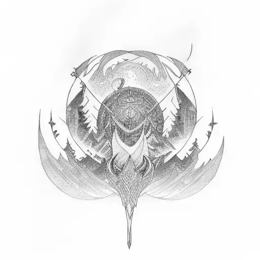 tolkien tattoo tattoo design idea