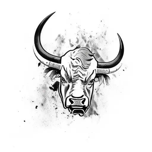 Angry Bull like Ferdinand tattoo design idea
