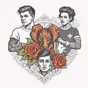 Tattoo for a sister and two brothers, the sister is a nurse, one of the brothers is a footballer and the other an econom tattoo design idea