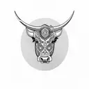 spanish bull tattoo design idea
