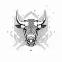 spanish bull tattoo design idea