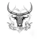 spanish bull tattoo design idea