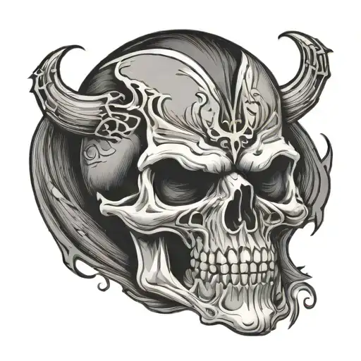 vampire skull tattoo design idea
