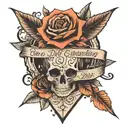 one day everything will pass, you remember these words. Let go tattoo design idea