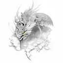 Wing tattoo design idea