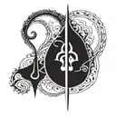 Metal music inspired tattoo design idea