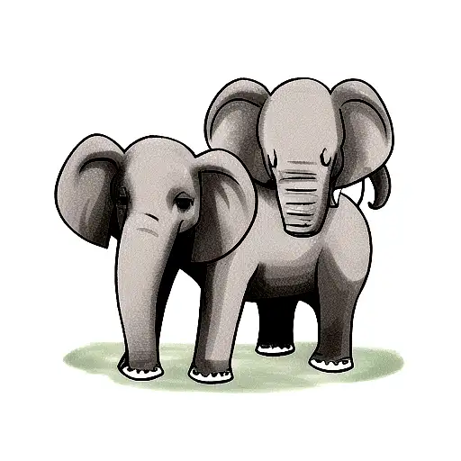 Elephant tattoo design idea