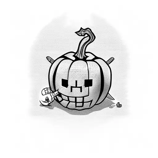 one piece, crochet needle, pumpkin, minecraft, soccer, pixie tattoo design idea