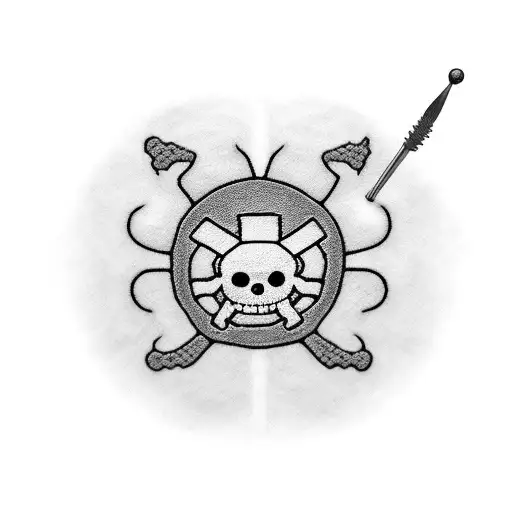 sleeve containing aspects of one piece, crochet needle, pumpkin, minecraft, soccer, pixie tattoo design idea