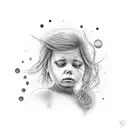 Creating a tattoo design that captures the emotional struggle of a child caught between parents moving apart is a sensit tattoo design idea