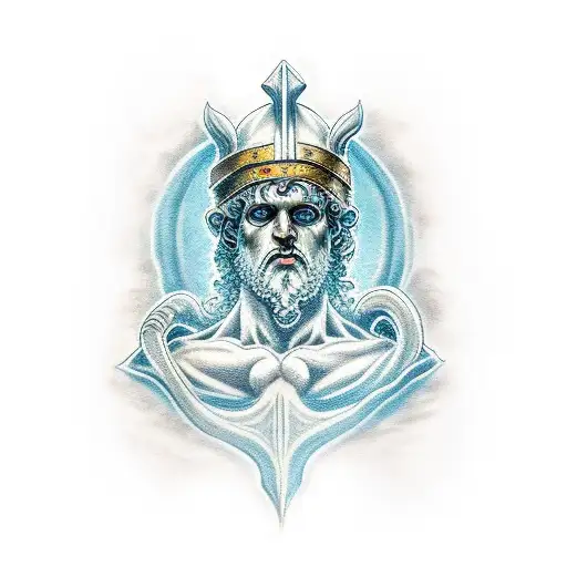 ,greek god hell sea tattoo design idea