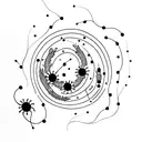 Fireflies tattoo design idea