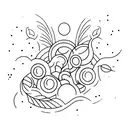 Fireflies tattoo design idea