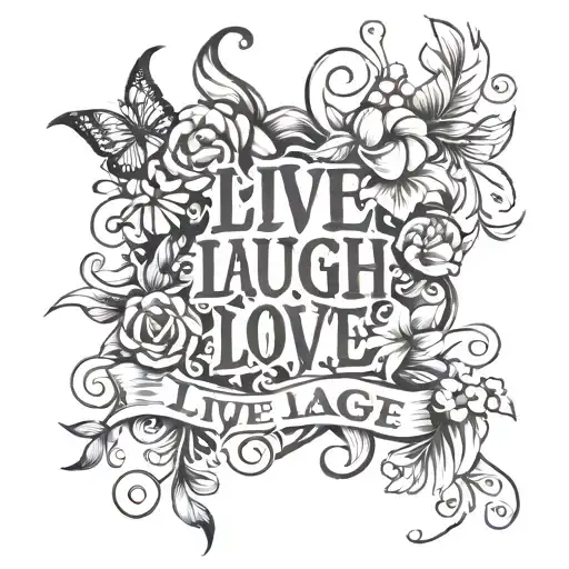live laugh love tattoo design idea