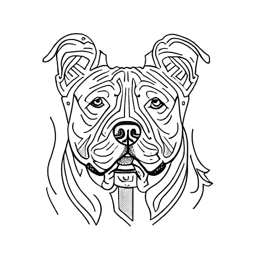 A staffy by the name Maverick  tattoo design idea