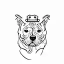 A staffy by the name Maverick  tattoo design idea