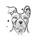 A staffy by the name Maverick  tattoo design idea