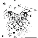 A staffy by the name Maverick  tattoo design idea
