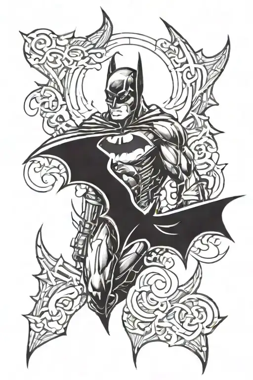 batman logo tattoo design idea