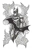 batman logo tattoo design idea