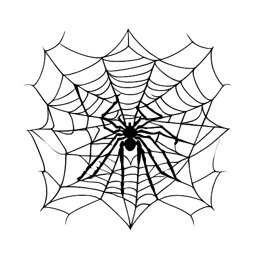 Spider Web tattoo design idea