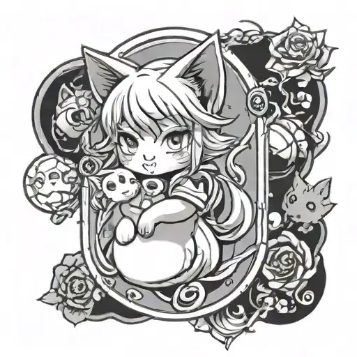 pocket pussy tattoo design idea