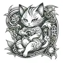 pocket pussy tattoo design idea
