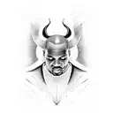 A blackwork tattoo featuring the silhouettes of Michael Jordan, Kanye West, and Mike Tyson in a dynamic pose tattoo design idea