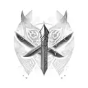excalibur sword tattoo design idea