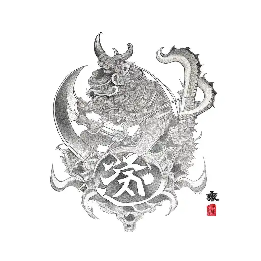 Gamer Boy, Medival, japanese tattoo design idea