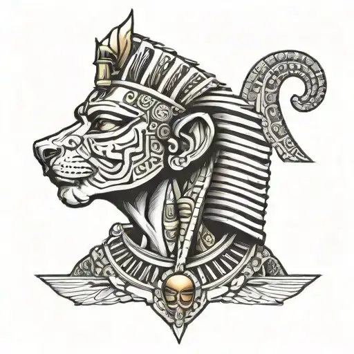 pharaoh tattoo design idea