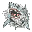 jaws tattoo design idea