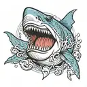 jaws tattoo design idea