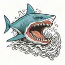 jaws tattoo design idea