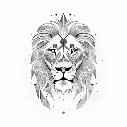 lion with israel flag tattoo design idea