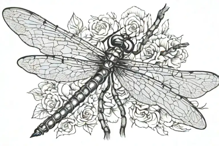 dragonfly black and white tattoo tattoo design idea