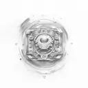 steel safe tattoo design idea