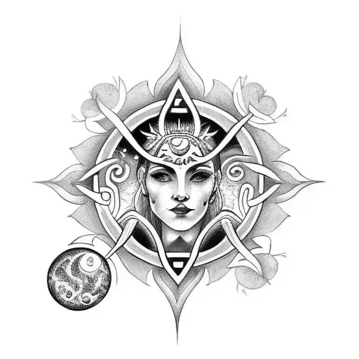 2 eternal tattoos celtic mother daughter symbolized by the sun and moon tattoo design idea