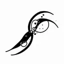 swimming in circles tattoo design idea