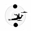 swimming in circles tattoo design idea