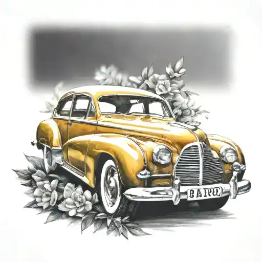 Jasmin car  tattoo design idea