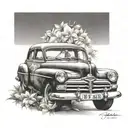Jasmin car  tattoo design idea